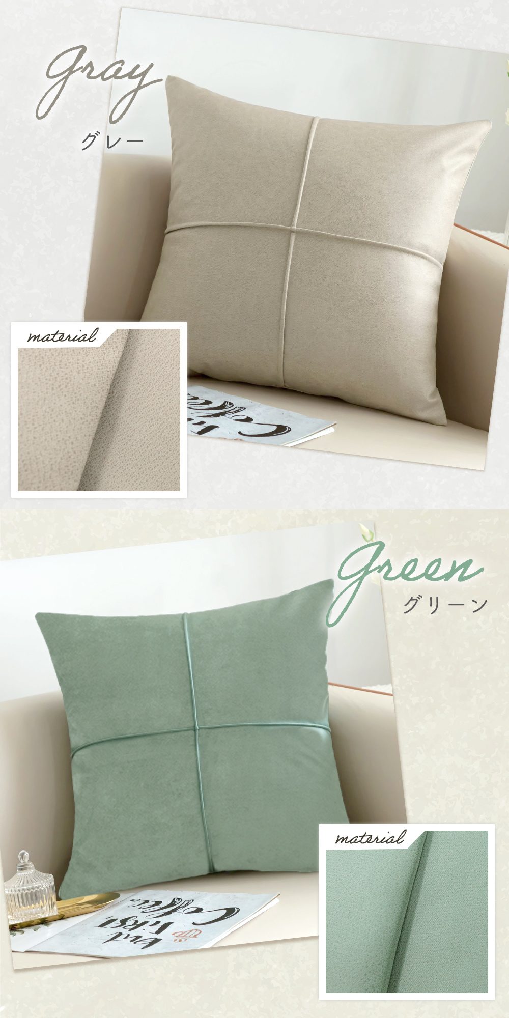 【新品未使用】カシウェア　クッションカバー　45×45 CUSHION COVER / DAMASK(カバーのみ silver blue/creme): HOME