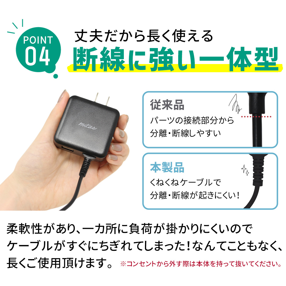 充電器 タイプc スマホ充電器 携帯充電器 usbポート付 急速 2ポート ACアダプター 2口 android ケーブル 計3.4A mitas :  1667 : mitas - 通販 - Yahoo!ショッピング