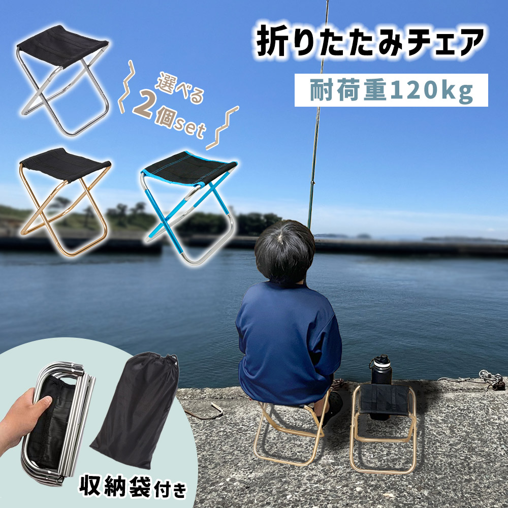 折り畳み 折りたたみ 椅子 チェア 選べる2個セット 収納袋付