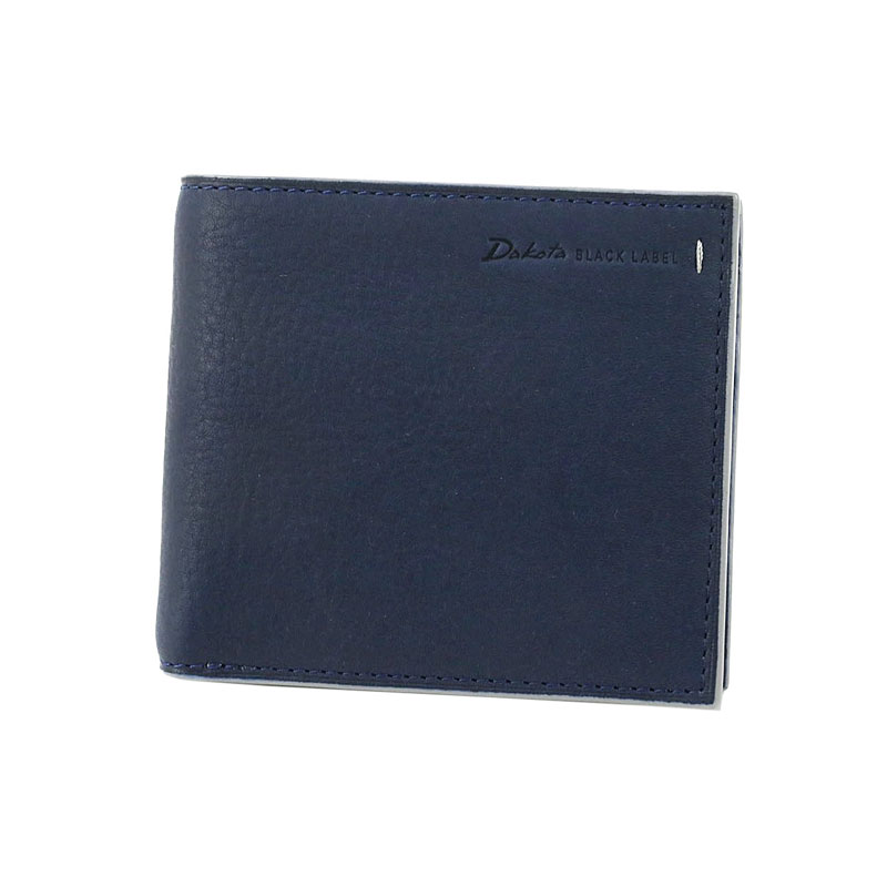 【新品】【タグあり】BLACK LABEL 二つ折り財布 ネイビー Dakota 限定色ネイビー 二つ折り財布 ボックス型小銭入れ ダコタ