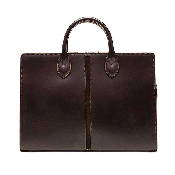 ファイブウッズ DUKE ブリーフケース 濃茶 超美品 FIVE WOODS FIVE WOODS（ファイブウッズ） ブリーフケース レザー 大容量 出張
