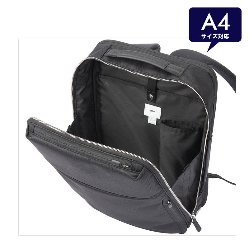 ace ビジネスリュック 2WAY PC収納 A4可 通勤 出張 ネイビー ace. GENE LABEL エースジーン ACEGENE ビジネスリュック A4 PC収納