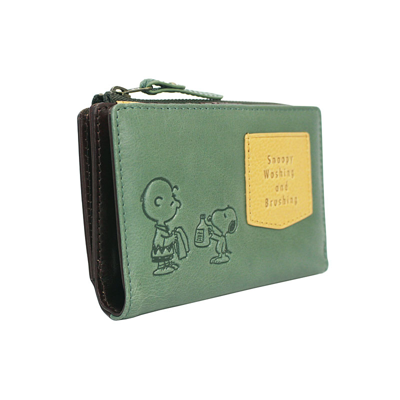 2枚 スヌーピーフレンズ（wz） PEANUTS ピーナッツ スヌーピー SNOOPY 2つ折り財布 Washing