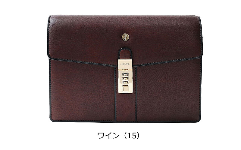ゴールドファイル GOLDPFEIL セカンドバッグ オックスフォード 901205 日本製 復刻版 牛革 カーフ レザー カブセ 鍵付き 正規取扱店の画像