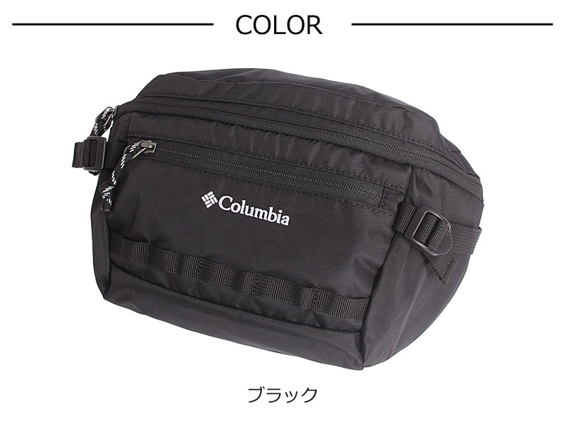 極美品 スリングバッグ ボディバッグ ウエストバッグ ブラック 黒 Columbia（コロンビア） ヒップバッグ ボディバッグ Big Muddy Road