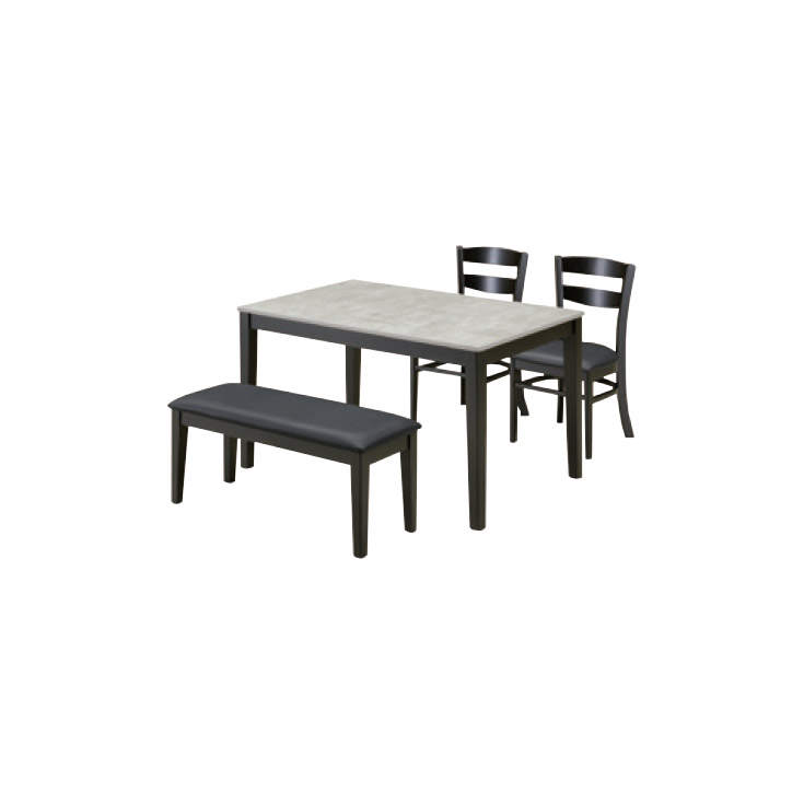 ダイニングテーブルセット 4人 120×75 チェア ベンチ 木製 ダイニング