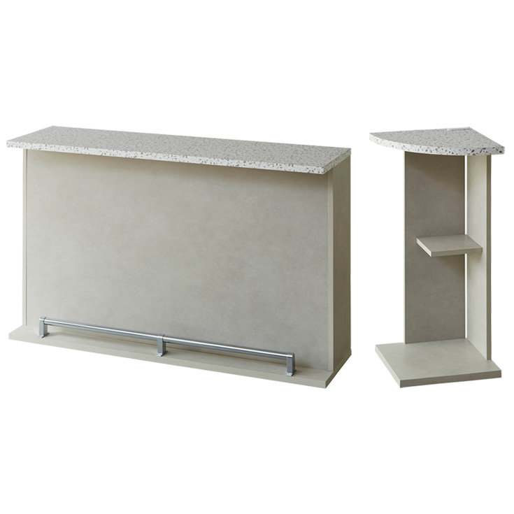 バーカウンター テーブル 自宅 業務用 高さ95.5cm 幅150 コーナー