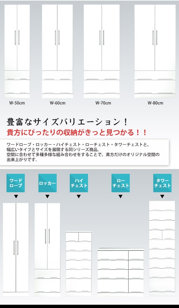 ワードローブ ブレザータンス クローゼット 白 幅70cm 収納 衣類収納