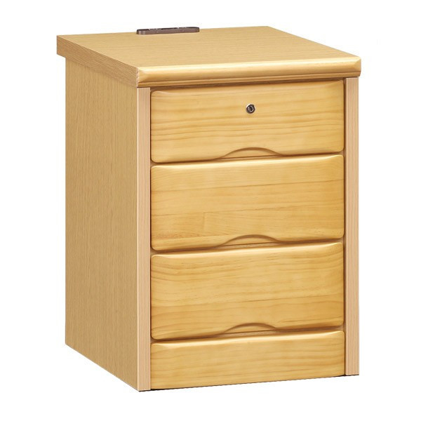 ナイトテーブル サイドテーブル ナイトチェスト 幅36cm 3段 W