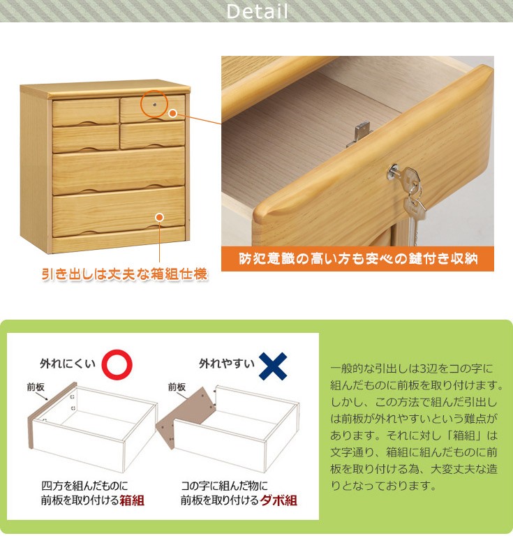 チェスト タンス 木製 おしゃれ 北欧 収納家具 幅64cm 4段