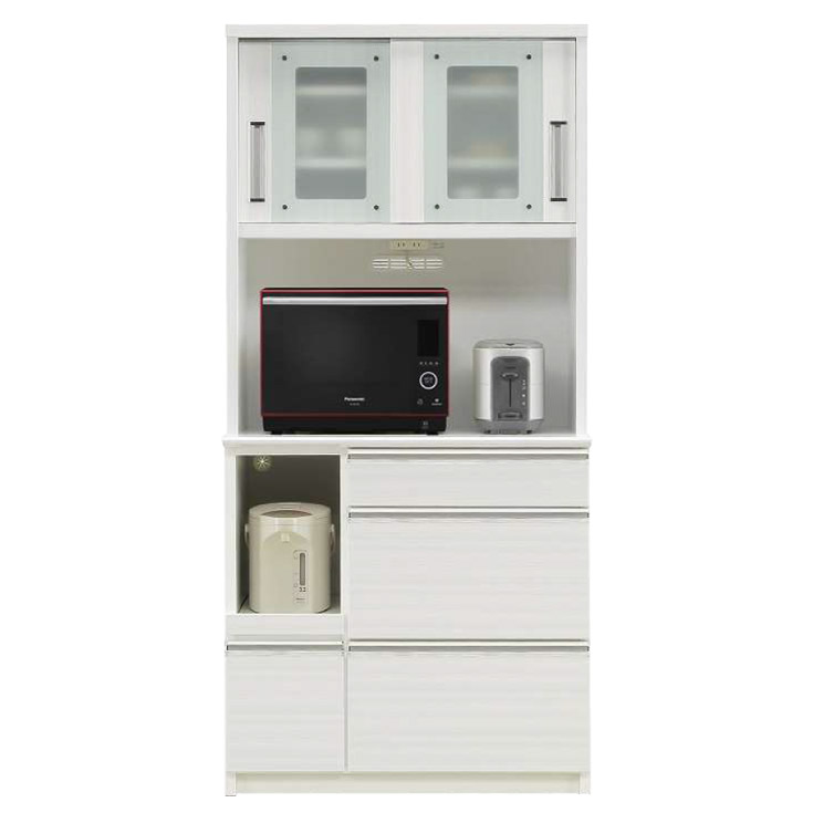 レンジボード 幅90 完成品 収納 家電収納 キッチン収納 モイス加工