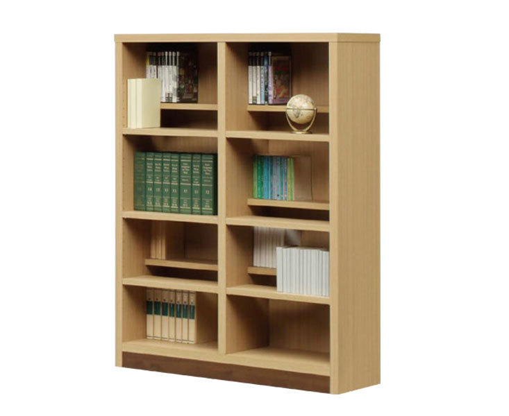 本棚 シェルフ 可動棚 おしゃれ 北欧 頑丈 完成品 日本製 大川家具 おすすめ 木 床置き コンパクト スリム ディスプレイ 幅90 漫画 収納 コミック ロータイプ_1