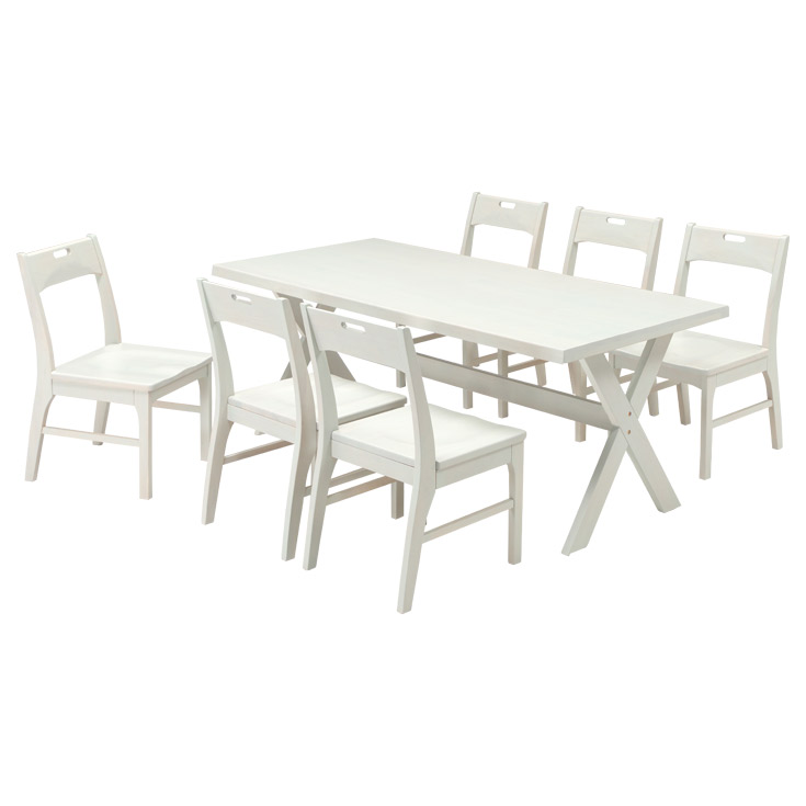 ダイニングテーブルセット 6人用 おしゃれ 180cm ナチュラル