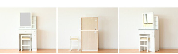 ドレッサー 姫系 可愛い スツール付き 一面鏡ドレッサー ミラー