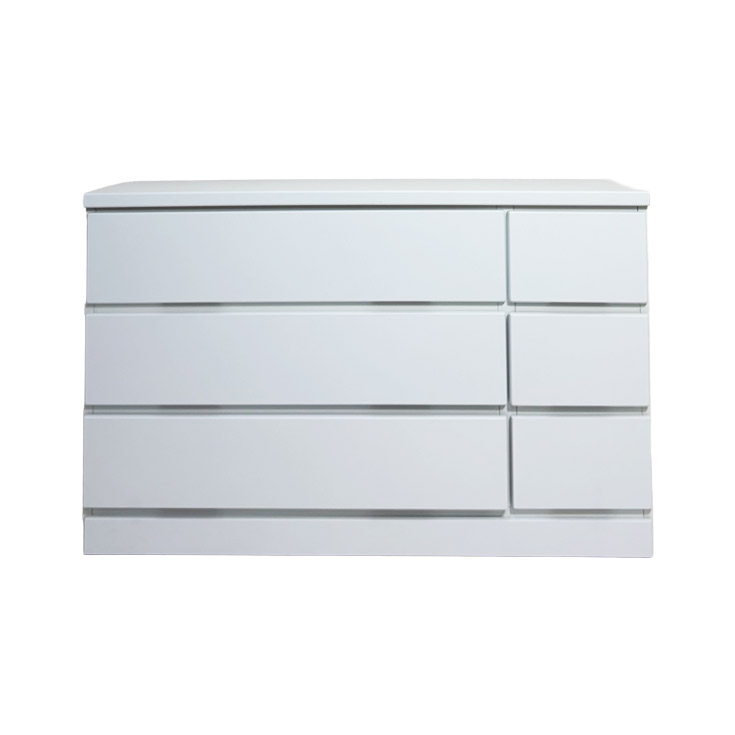 チェスト 完成品 タンス 木製 3段 白 大川家具 幅120cm 国産 日本製