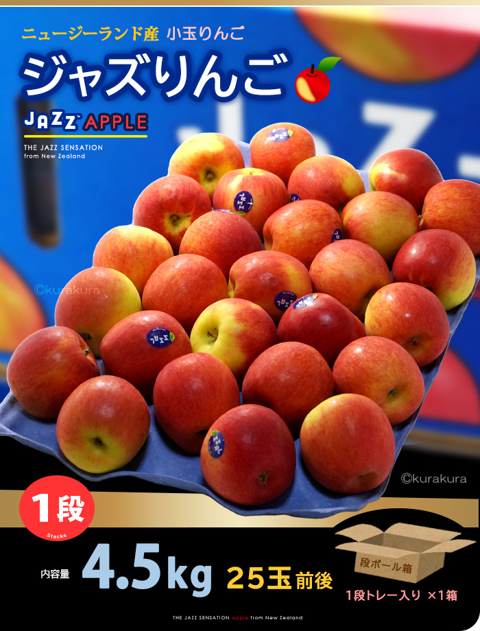 ジャズりんご1段4.5kg販売お届け梱包イメージ