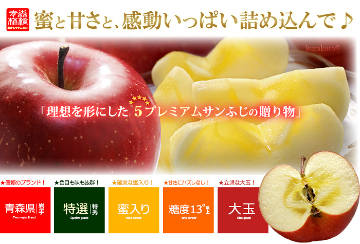 理想を詰め込んだサンふじりリンゴ