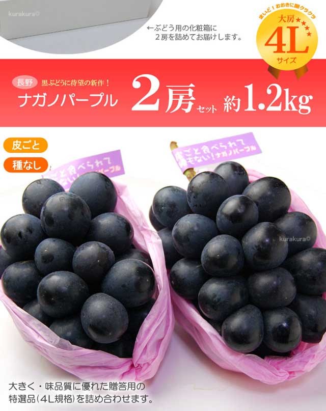 長野パープル4キロ 楽天市場】【ご家庭用】ナガノパープル4kg 長野県産 : 山崎果樹園