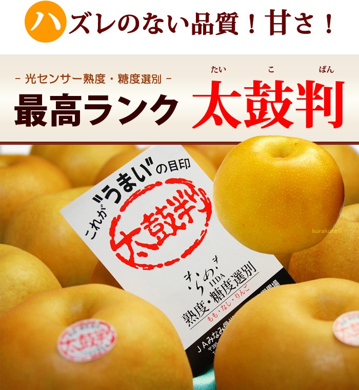 南水梨 太鼓判 10-14玉 (約5kg) 長野産 秀品 なんすい たいこばん 梨