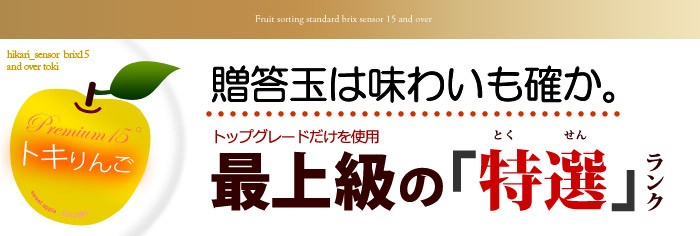 トキりんご最上級の特選ランク