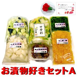 遅れてごめんね! 母の日 ギフト 漬物好き 母の日限定 プレゼント セットA ( カーネーション & 母の日カード付 ) 【クール便】 送料無料 大森屋 2026