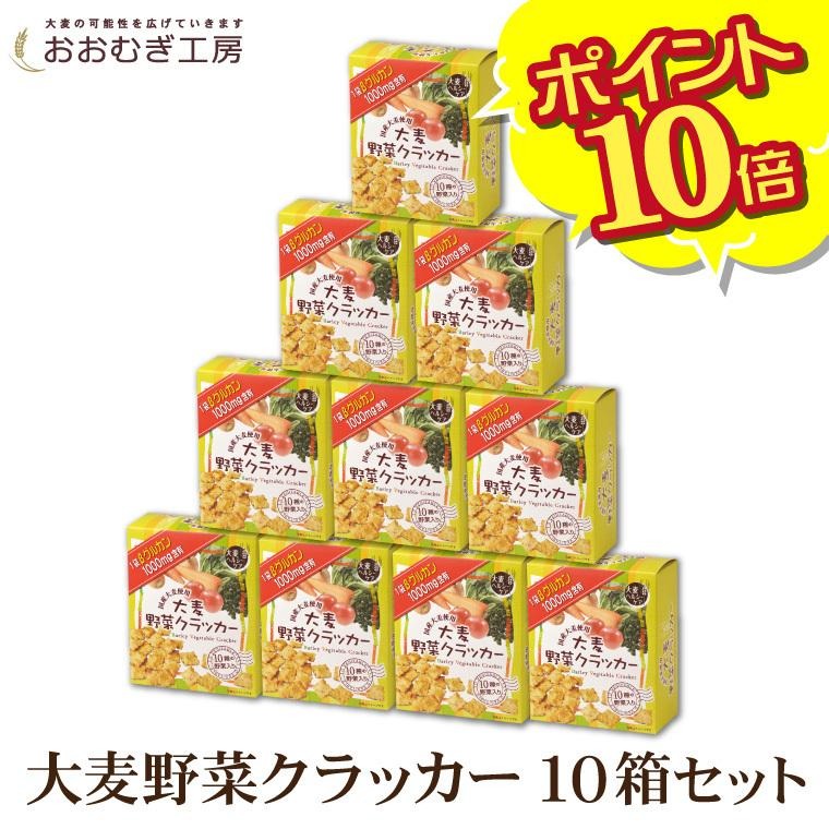 ポイント10倍！大麦野菜クラッカー10箱セット