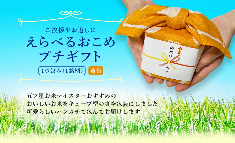 選べるプチギフト 1つ包み（1銘柄） 黄色