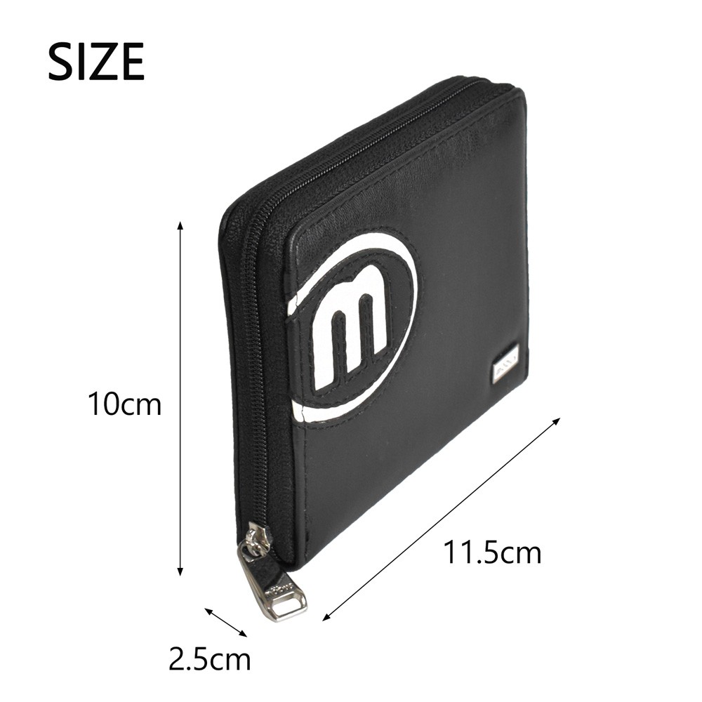 財布 二つ折り メンズ レディース モーブス mobus 小銭入れ ラウンドファスナー Mロゴ MOS-334