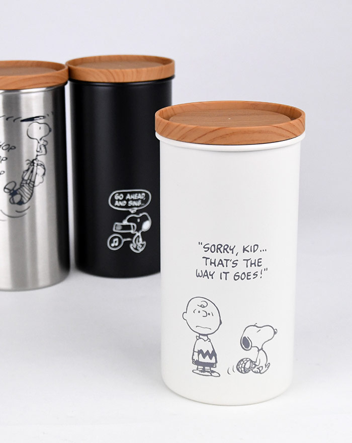 キャニスター 保存容器 ステンレス 缶 おしゃれ コーヒー 紅茶 砂糖 塩 スヌーピー SNOOPY 大容量 キャラクター 650ml