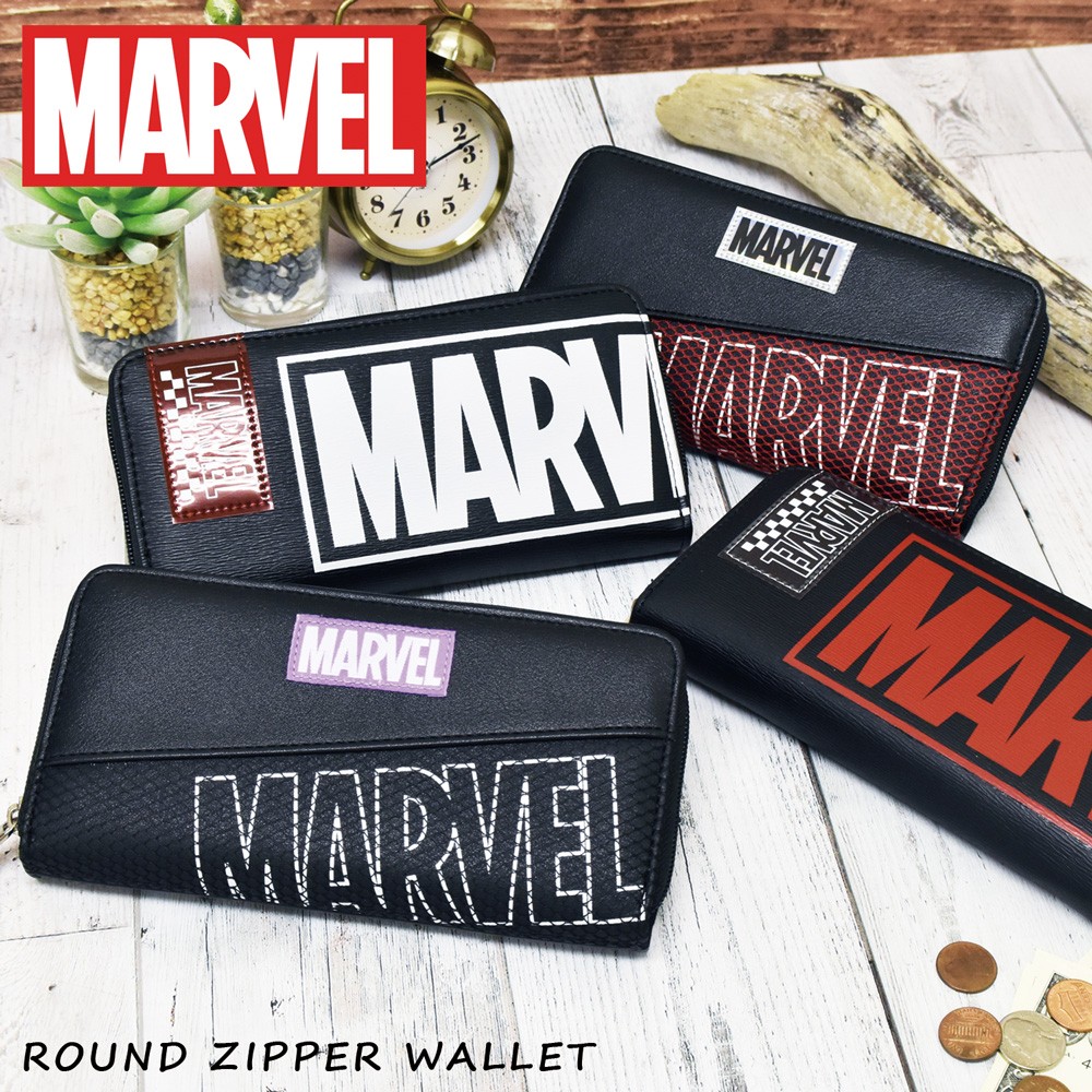 財布 長財布 マーベル MARVEL メンズ レディース ラウンドファスナー