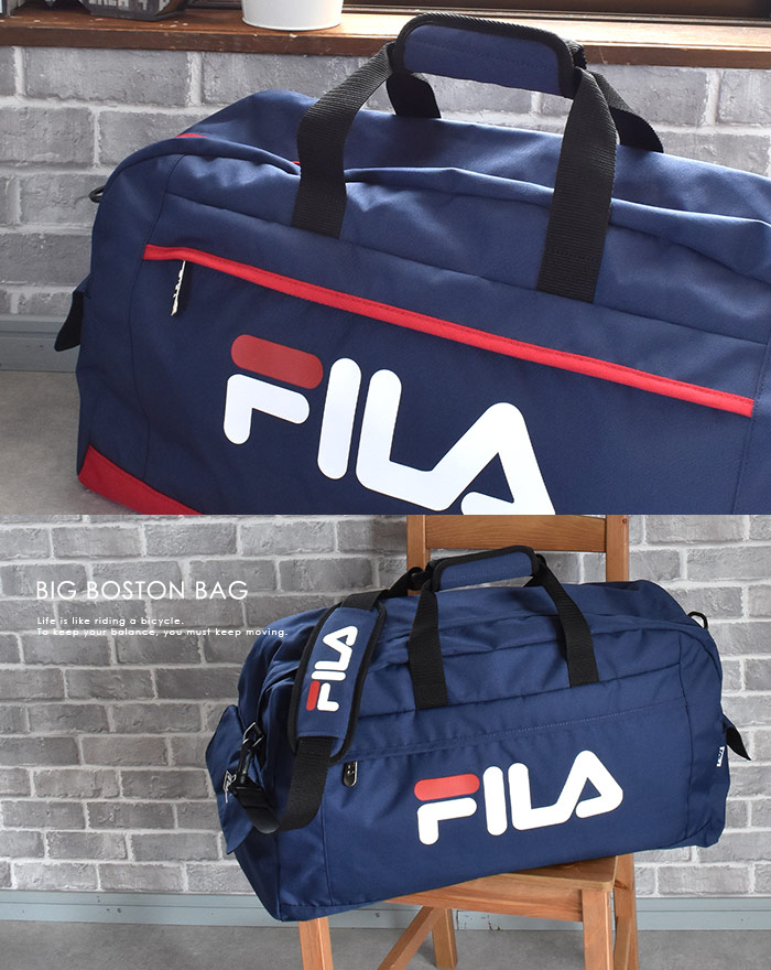 ボストンバッグ 42L 修学旅行 メンズ レディース 大容量 旅行 FILA