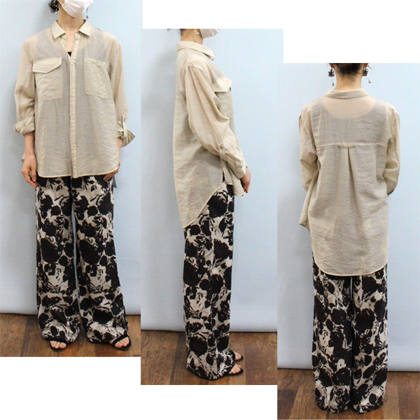cynical　2月12日まで Cynical 30%OFF CYNICAL シニカル 95081 シボ感 シアー シャツ