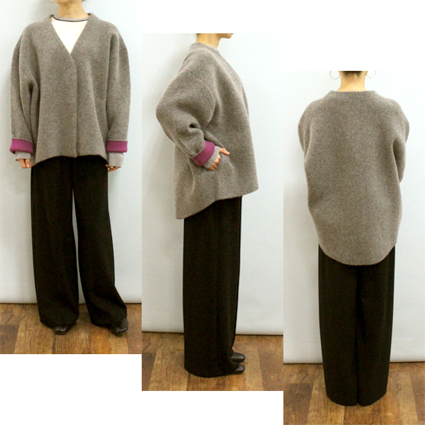 CYNICAL シニカル　ダブルフェイスニットコート Cynical（シニカル） 30%OFF CYNICAL 95006 配色 ニット コート : Open