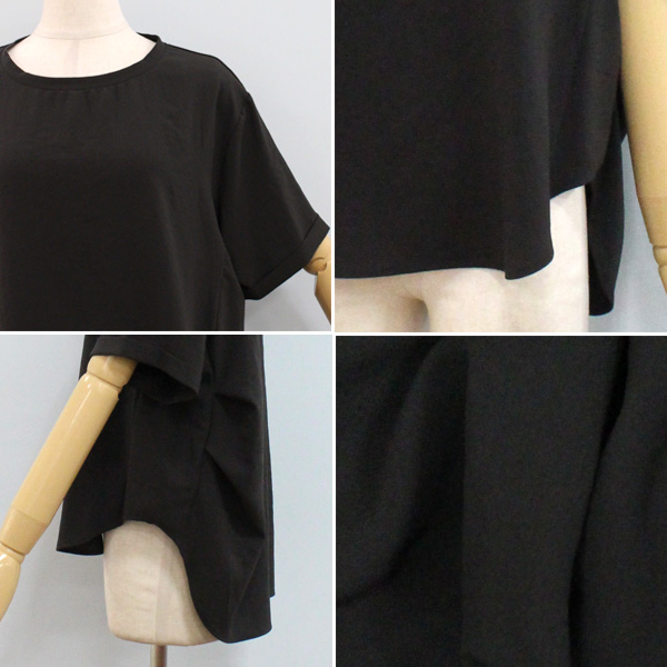 30%OFF Dignite collier ディニテ コリエ 80255300 ストレッチ シフォン ハーフスリーブ ブラウス Dignite collier 30%OFF ディニテ コリエ 80255300 ストレッチ