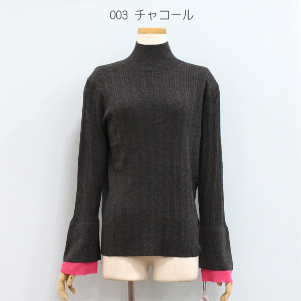 50%OFF Dignite collier ディニテ コリエ 80256531 袖 レイヤード ハイネック ニット | Dignite collier | 01