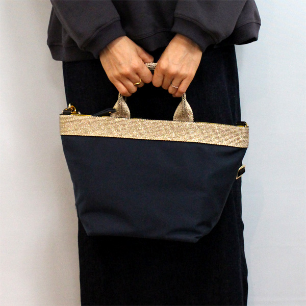 VIOLAd'ORO（ヴィオラドーロ） V-2037 2WAY ナイロン トート : Open