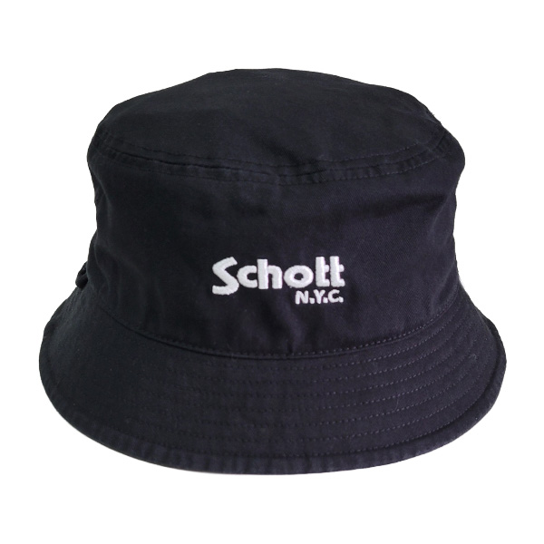Schott NYC ショット ベーシック バケットハット バケハ ロゴ 帽子 ワンポイント コットンツイルハット メンズ レディース N.Y.C ユニセックス | Schott N.Y.C | 03