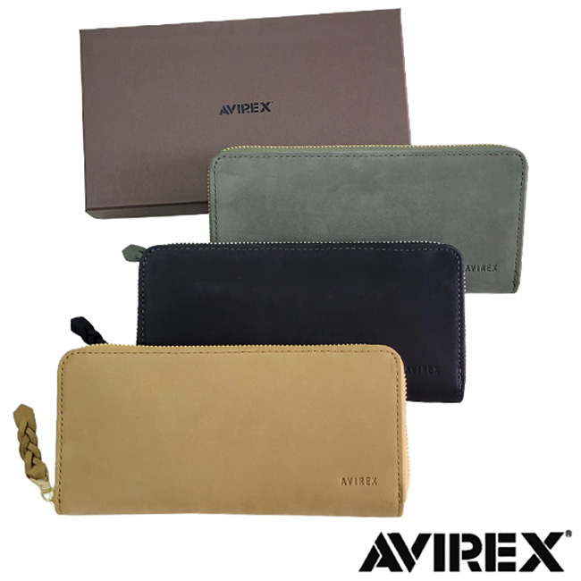 AVIREX（アヴィレックス） 長財布 長め 財布 ラウンドファスナー