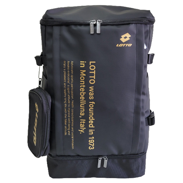 y2k LOTTO（ロット）　リュック LOTTO（ロット） ペンケース付き 2層式 靴入れ トップオープン 41L