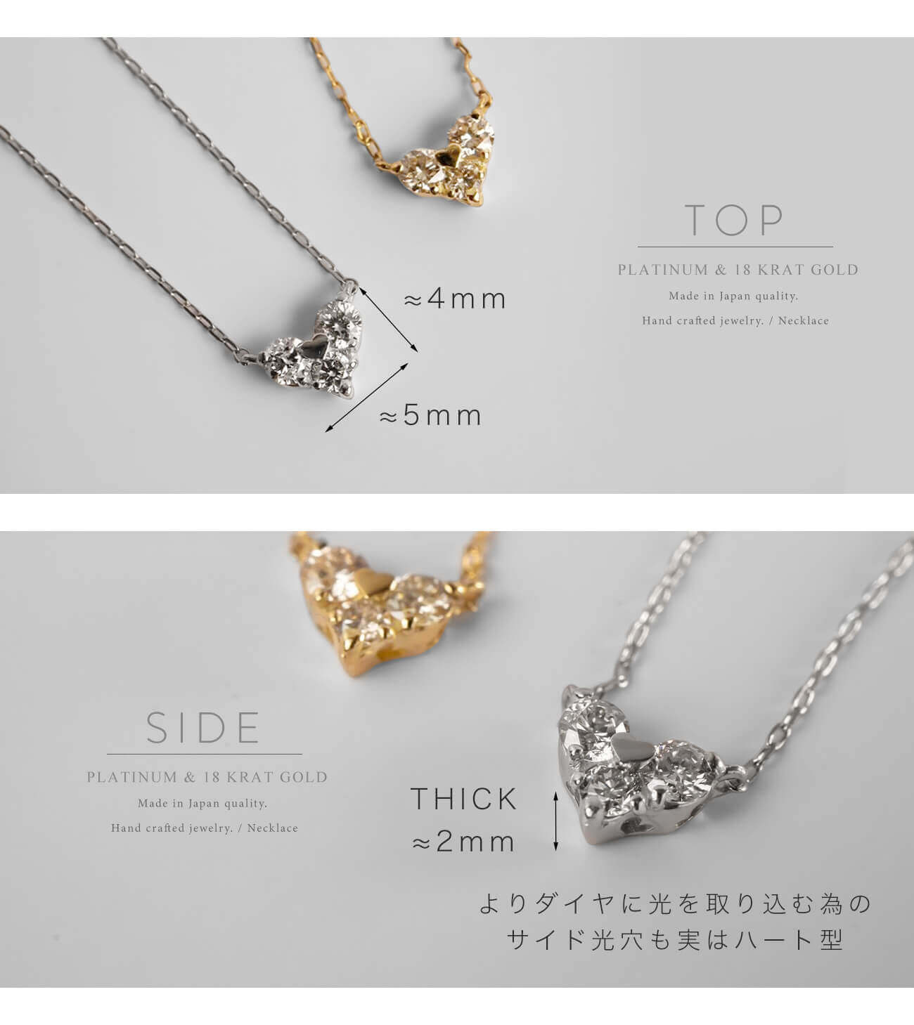 18k ネックレス チェーン プラチナ ダイヤモンド トップ 【majerta-nk