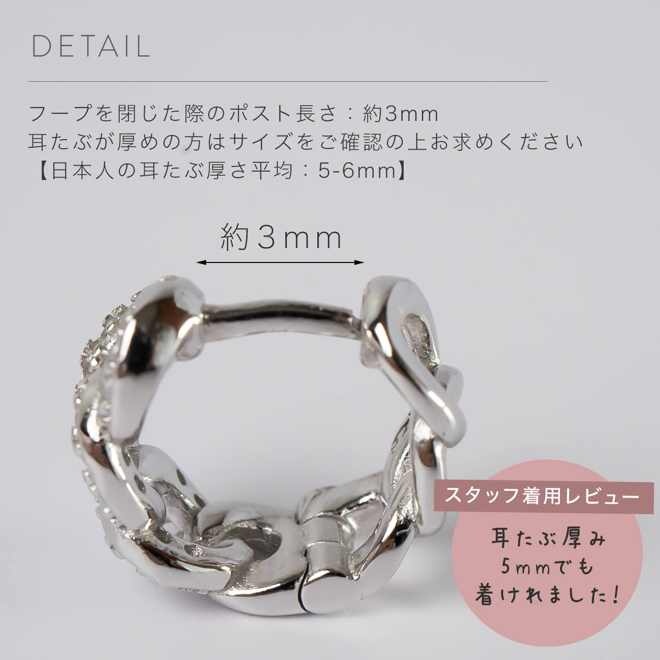 Ops.（オプス） ピアス フープ ジルコニア 中折れ式 シルバー925 18K