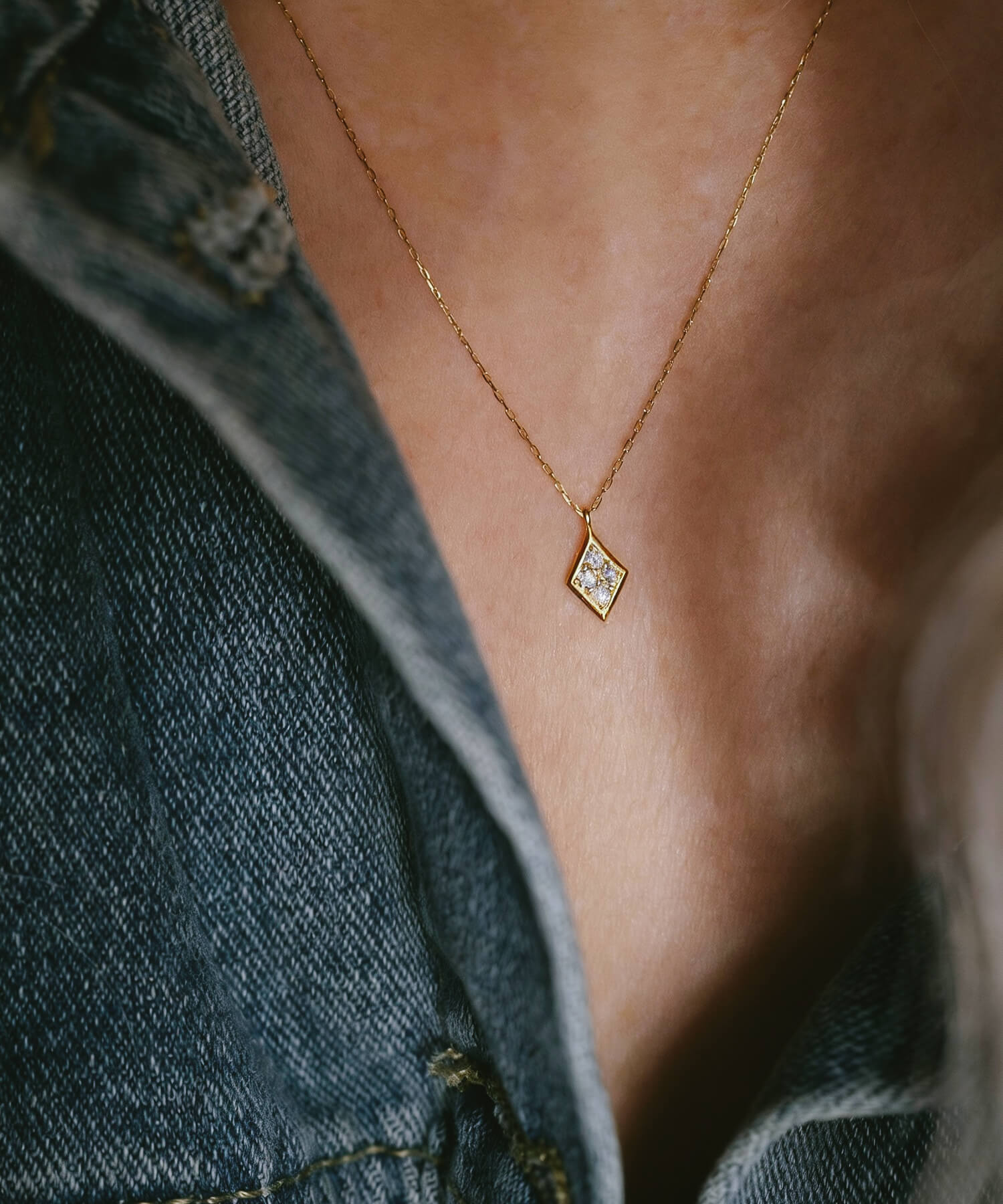 Ops.（オプス） ダイヤモンド ネックレス K18 ゴールド 0.1ct Diova