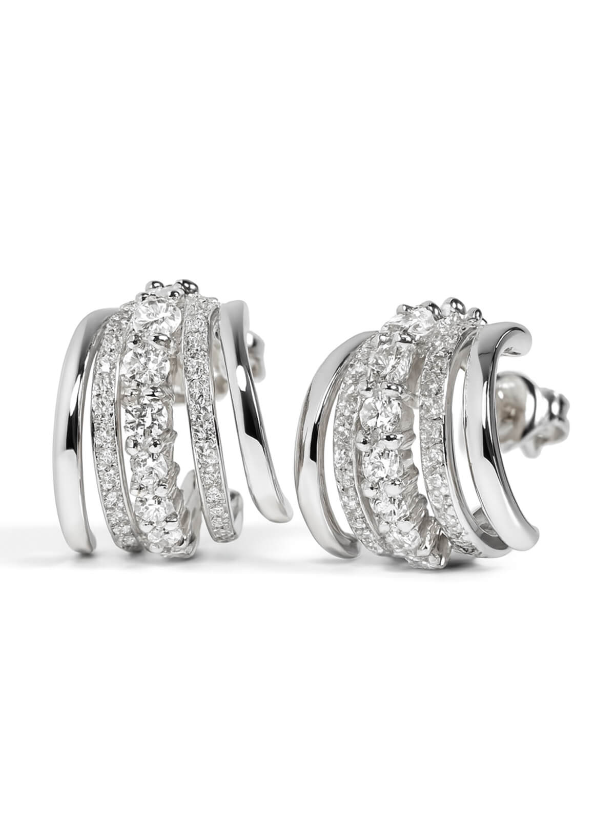 Ops.（オプス） ピアス キラキラ シルバー 925 フープ ピアス 太め