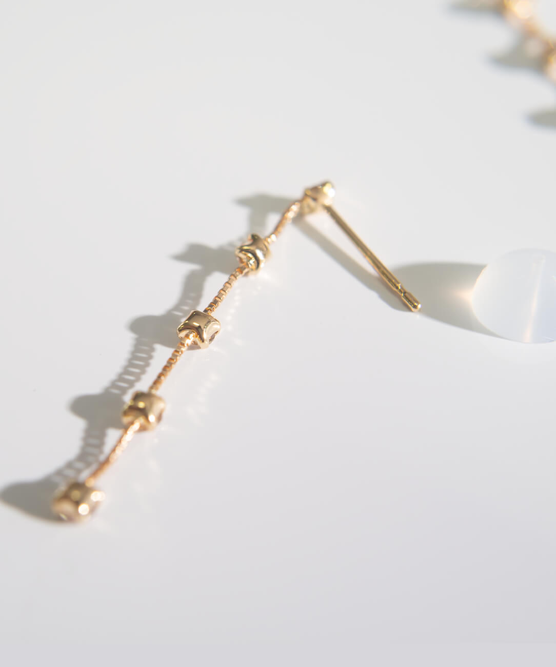 爆買 ピアス レディース チェーンピアス 甲府 5連 ピアス ダイヤ 0.3ct 揺れる SIクラス Fido フィド ロングピアス 18金 18k 金属アレルギー対応 入園 入の画像
