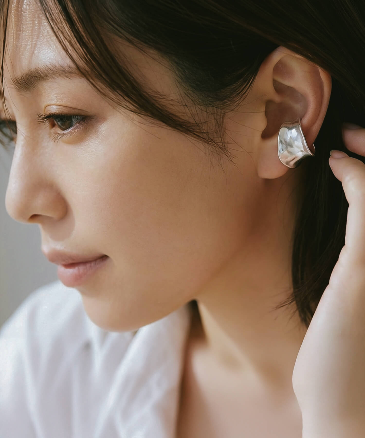 シルバー925 ワイド イヤーカフ