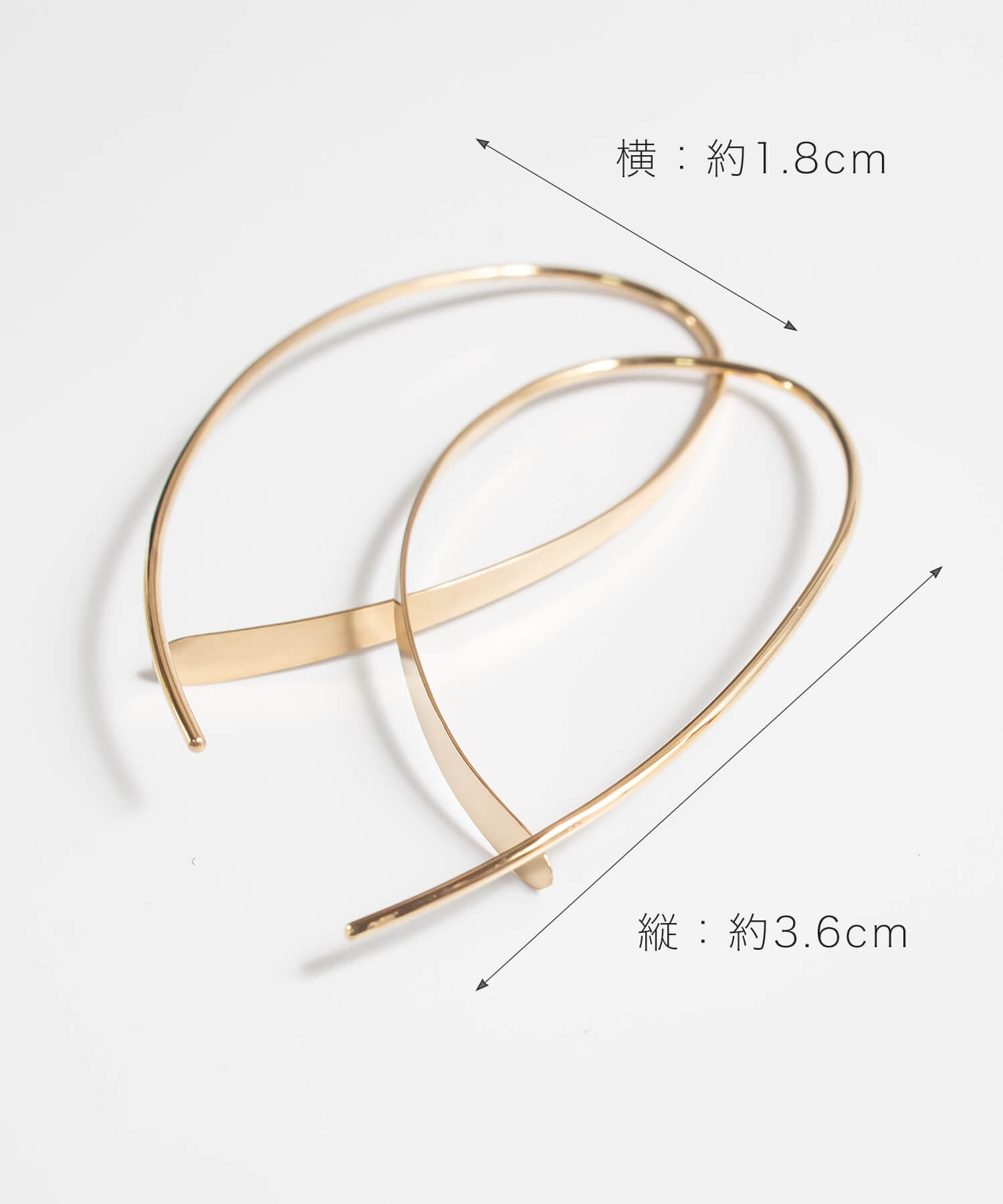 Ops.（オプス） ピアス 18金 揺れる シンプル フープ K18 ゴールド