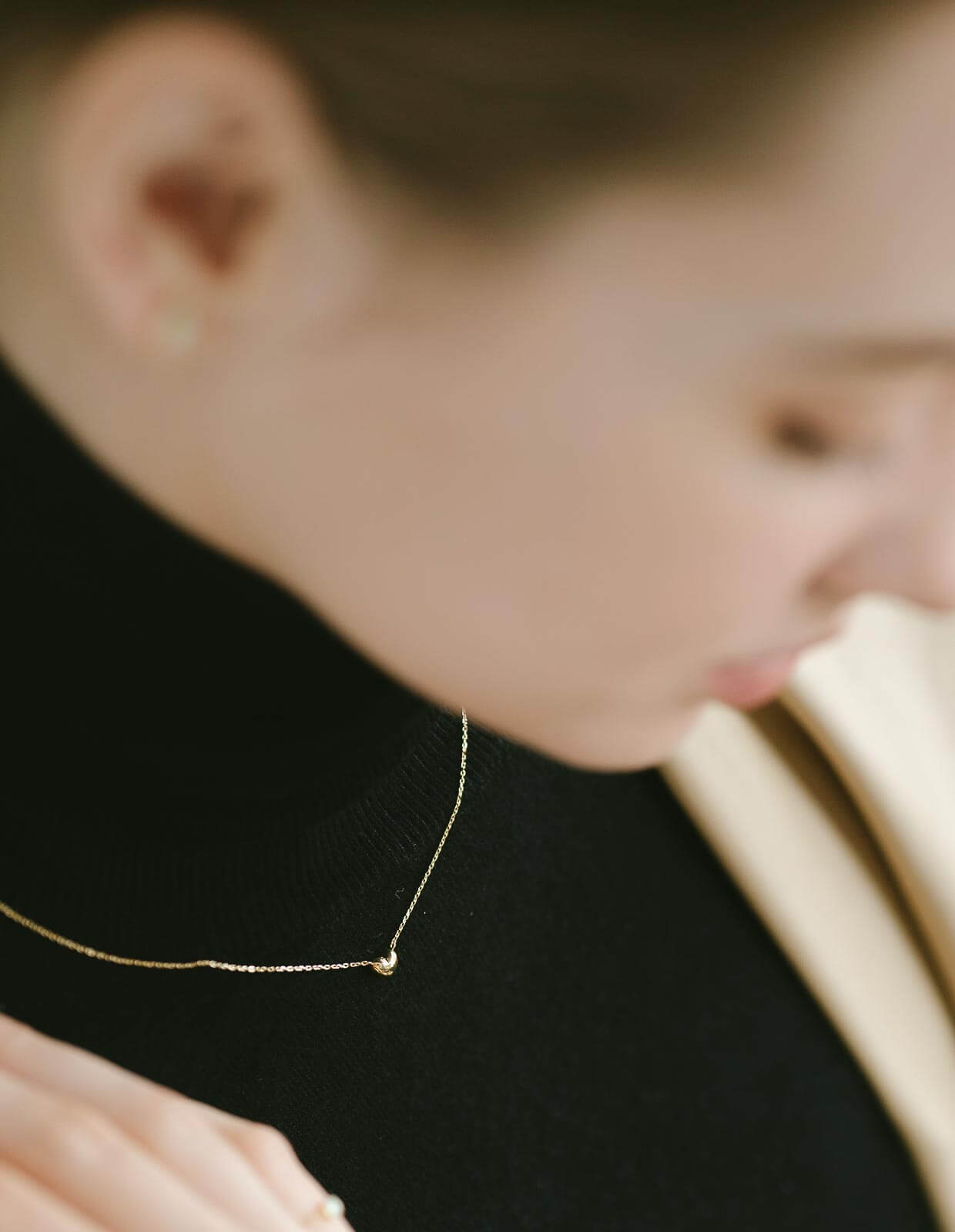 爆買 ドラマ 衣装協力 18金 ネックレス 18k シンプル ネックレス チェーン イエローゴールド 【MOLLICA モリカ】 金属アレルギー 対応 ジュエリー ネックの画像