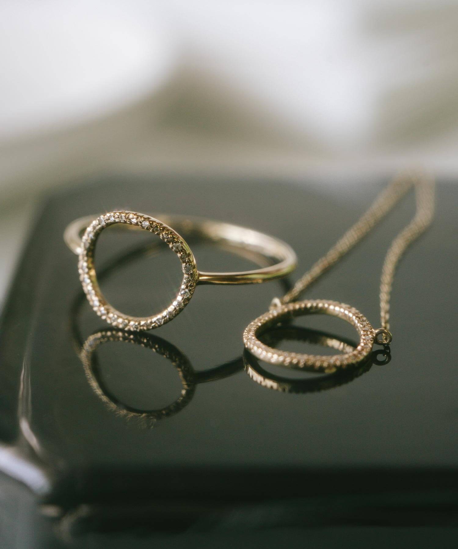 爆買 リング レディース リング ゴールド 10k 【fossole-ring フォッソーレ】 k10 リング 10金 ダイヤモンド リング 50代 スリム 40代 30代 誕生日 プレの画像