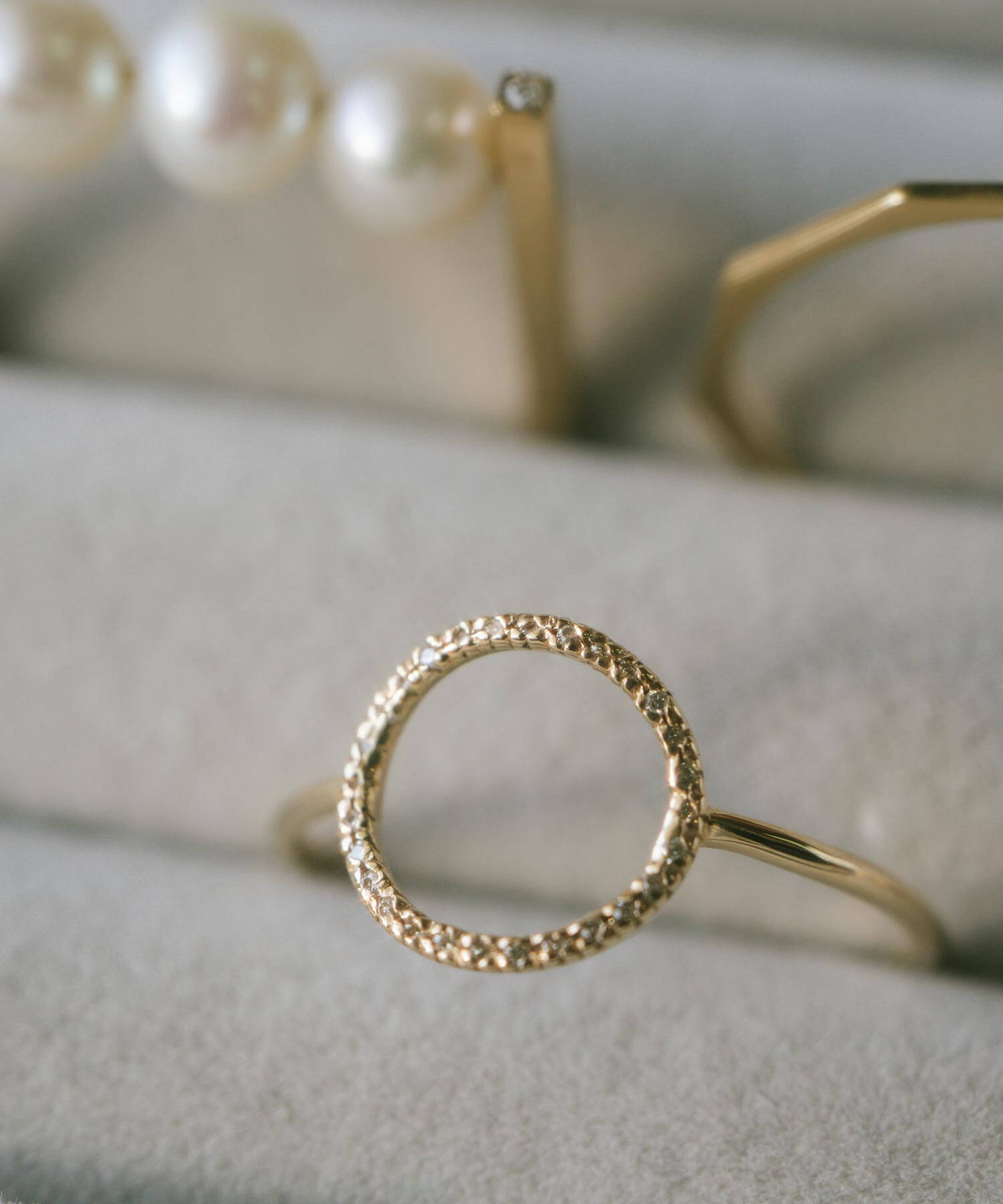 爆買 リング レディース リング ゴールド 10k 【fossole-ring フォッソーレ】 k10 リング 10金 ダイヤモンド リング 50代 スリム 40代 30代 誕生日 プレの画像