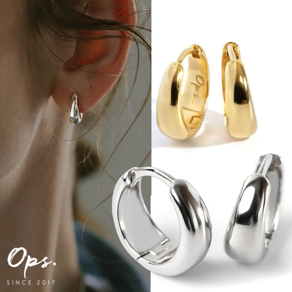 Ops.（オプス） ピアス フープピアス 小さい つけっぱなし 金属
